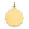 14K Gold Happy Birthday Cake Disc Charm Pendant Jewelry 26mm x 19mm